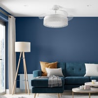 Stropný ventilátor M mimotec s bielym LED osvetlením 36W, diaľkovým ovládaním, úsporným 30W DC motorom, 6 rýchlosťami, tichou prevádzkou a 4 sklopnými lopatkami 2