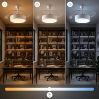 M Mimotec Mistra LED mennyezeti ventilátor lámpával és távirányítóval, fehér, 72W, DC motor, 6 sebesség, 4 összecsukható lapát, CCT szabályozható fény 10
