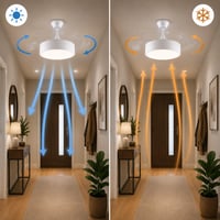 M Mimotec Mistra LED mennyezeti ventilátor lámpával és távirányítóval, fehér, 72W, DC motor, 6 sebesség, 4 összecsukható lapát, CCT szabályozható fény 9
