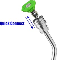 M MINGLE Nyomásmosó Falhoz Rögzíthető 30° Szöges Adapter Ereszcsatorna Tisztító 14" 2
