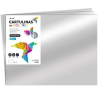 m-office Metalizovaný kartón 50x65 cm, 230 g/m², strieborný, 50 listov, veľkoformátový kreatívny kartón s trblietavým reflexným efektom na ručné práce a umelecké projekty 1