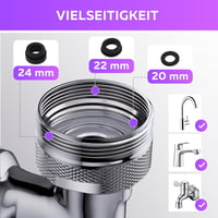 M. ROSENFELD HOME Forgó Csapkiterjesztés 2 Sugaras M20/M22/M24 Adapter 5