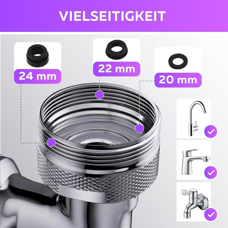 M. ROSENFELD HOME Forgó Csapkiterjesztés 2 Sugaras M20/M22/M24 Adapter