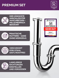 M. ROSENFELD HOME Szifon 1 1/4" Fürdőszobai Lefolyó Szagcsapda Tömítésekkel 4
