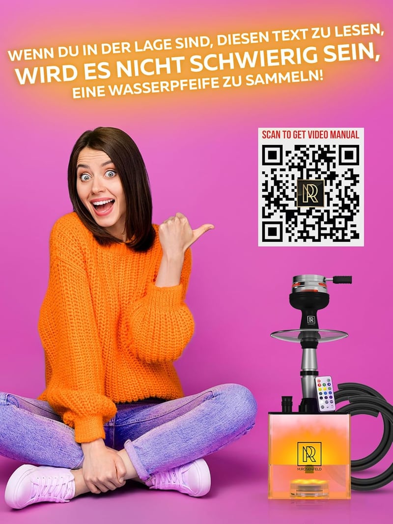 M. ROSENFELD Shisha Szett Komplett Hordozható Táskával - Vízipipa Készlet HMD Fejjel, Szipkával, Alumínium Merülőcsővel, Zöld