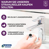M. ROSENFELD Víztakarékos Csapszűrő M24 - Króm Perlátor Konyhai és Fürdőszobai Csapokhoz, Vízkőgátló Golyós Szűrővel, 5l/perc

AI: I've crea 2