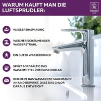 M. ROSENFELD Víztakarékos Csapszűrő M24 - Króm Perlátor Konyhai és Fürdőszobai Csapokhoz, Vízkőgátló Golyós Szűrővel, 5l/perc

AI: I've crea 5