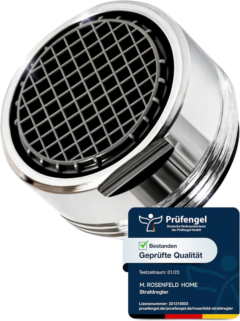 M. ROSENFELD Víztakarékos Csapszűrő M24 - Króm Perlátor Konyhai és Fürdőszobai Csapokhoz, Vízkőgátló Golyós Szűrővel, 5l/perc

AI: I've crea