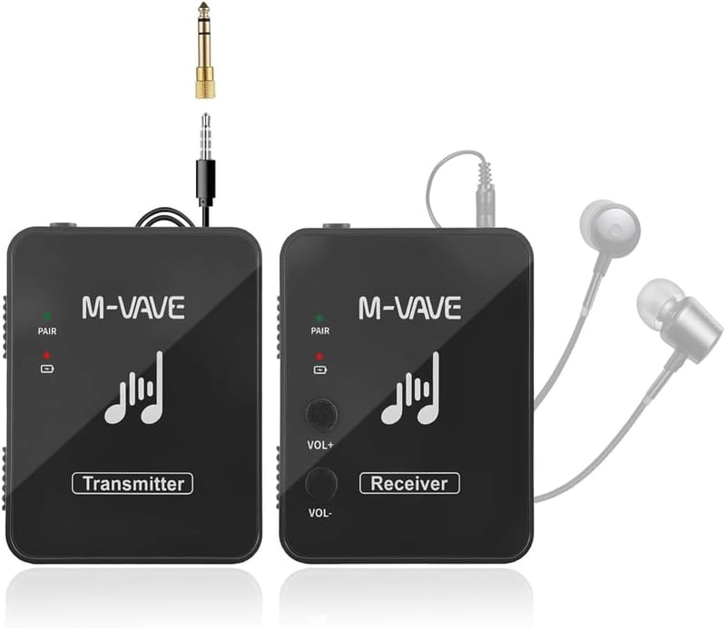 M-VAVE WP9 Wireless In-Ear Monitor 2.4GHz USB töltős fekete