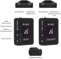 M-VAVE WP9 Wireless In-Ear Monitor 2.4GHz USB töltős fekete 2