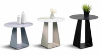 Konferenčný stolík M2 Kollektion Freddy čierny, priemer 45 cm, výška 50 cm, okrúhly príručný stolík do obývačky 3