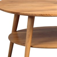 Okrúhly konferenčný stolík M2 Kollektion Stella 247222 z masívneho naolejovaného divokého duba, priemer 80 cm, výška 45 cm 6