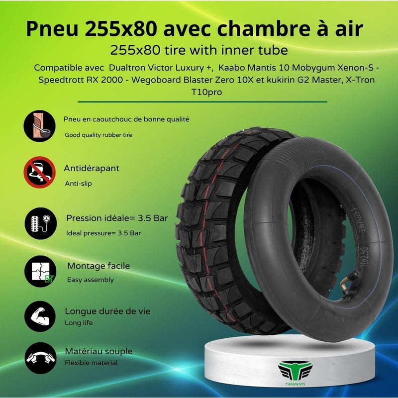M365Lyon 255x80 Gumiabroncs és Belső Cső Elektromos Rollerhez