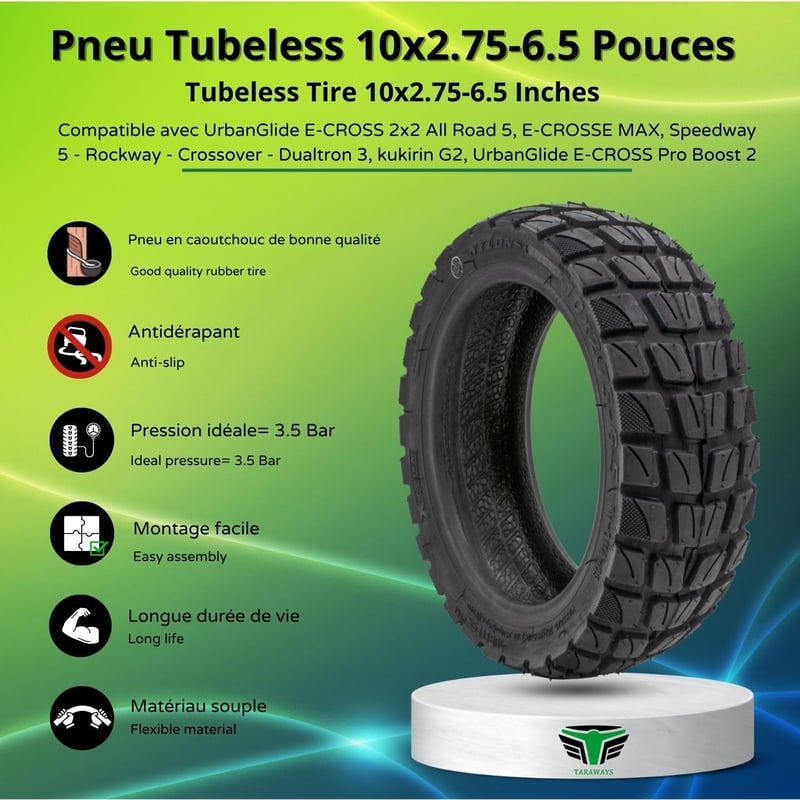 M365Lyon Tubeless Gumiabroncs 10x2.75-6.5 Elektromos Rollerhez