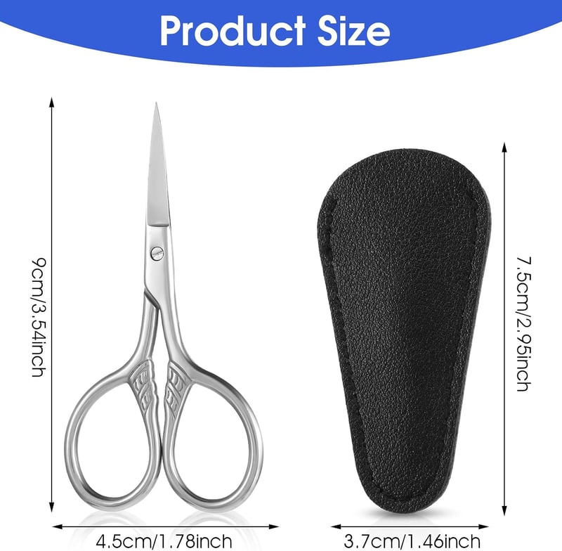 Mabor rozsdamentes acél szakállolló szett bőrtokkal 9cm