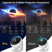 Vylepšený projektor hviezdnej oblohy Macchiatto s 13 planétovými diskmi, LED planetáriová lampa s časovačom, dekorácia do izby pre deti a dospelých 2