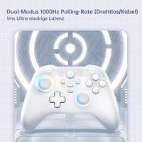 Bezdrôtový PC gamepad Machenike G3V2, Hall Effect joystick, RGB osvetlenie, kompatibilný so Switch/iOS/Android, 1000mAh batéria, čierny 3