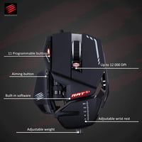 MAD CATZ RAT 6+ Gamer Egér Fekete - Professzionális Gaming Mouse 2