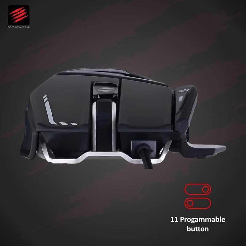 MAD CATZ RAT 6+ Gamer Egér Fekete - Professzionális Gaming Mouse