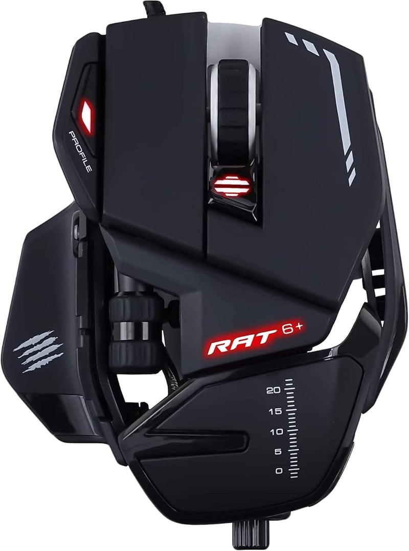 MAD CATZ RAT 6+ Gamer Egér Fekete - Professzionális Gaming Mouse