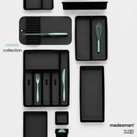 madesmart 29002 Classic veľký organizér na nože do zásuvky, protišmykový, bez BPA, biely/sivý, 38,3x20,8x5 cm 6
