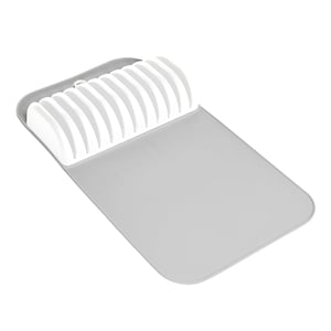 madesmart 29002 Classic veliki organizator za noževe, podloga za ladicu, protuklizni, bez BPA, bijela/siva, 38,3x20,8x5 cm