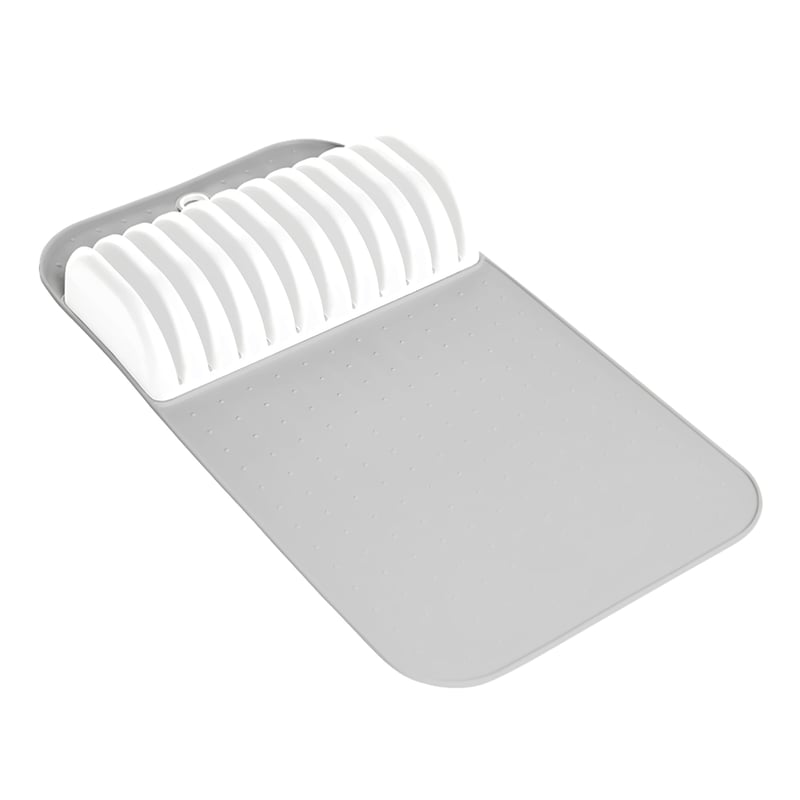 madesmart 29002 Classic veľký organizér na nože do zásuvky, protišmykový, bez BPA, biely/sivý, 38,3x20,8x5 cm