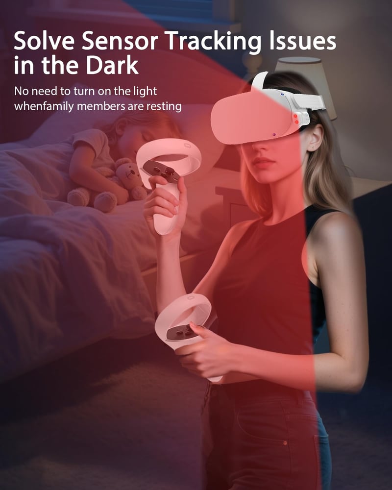 Maecker VR Infravörös Fény Quest 3/3S/2 Nyomkövetéshez Sötétben