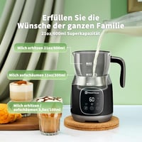 Maestri House DualFro 600 Elektromos Tejhabosító 12-az-1-ben, 600ml Rozsdamentes Acél Tejgőzölő Változtatható Hőmérséklettel 6