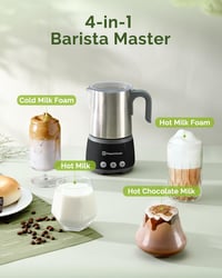 Maestri House Tejhabosító 500ml 4-in-1 Elektromos Tejhab Készítő 600W Érintéses Vezérlés Meleg Hideg Tej Latte Cappuccino 6