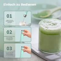 Nabíjateľný napeňovač mlieka Maestri House so stojanom, vodotesnosť IPX6, elektrický šľahač na kávu a mlieko 7