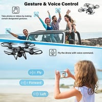 MAETOT 1080P HD Kamerás Drón - RC Quadcopter Kezdőknek és Haladóknak, Hang és Gesztus Vezérlés, 360° Flip Funkció, Applikációs Irányítás 3
