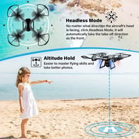 MAETOT 1080P HD Kamerás Drón - RC Quadcopter Kezdőknek és Haladóknak, Hang és Gesztus Vezérlés, 360° Flip Funkció, Applikációs Irányítás 6