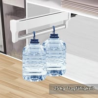 MAFAGE Výsuvná šatníková tyč, nastaviteľný teleskopický vešiak na nohavice, 497 mm, biela 3