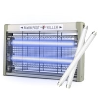 Mafiti Elektromos Rovarcsapda UV Fénnyel - 20W Szúnyogirtó, Légycsapda, Rovarölő Lámpa Konyhába, Otthonba, 54m² Hatóterület, Szürke 1