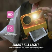 mafiti Gyerek Fényképezőgép Instant Nyomtatással 1080P 2.0" Kijelző 32GB TF Kártya Papírral 5