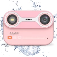 Mafiti Vízálló Digitális Fényképezőgép 48MP 1080P Full HD - 3m Vízmélységig, 10x Zoom, Rózsaszín, Búvárkodáshoz, Úszáshoz, Selfie-hez, 32GB  2