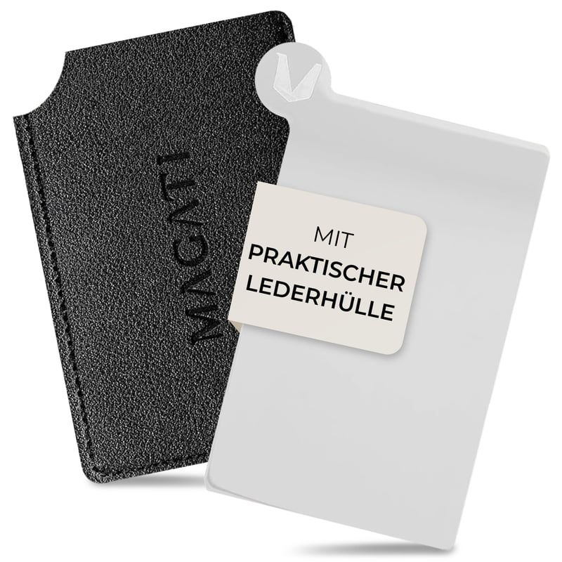 Oglindă manuală din oțel inoxidabil Magati cu mâner – Oglindă de buzunar compactă, set de 1 bucată