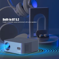 Magcubic 1080P Full HD Projektor Netflix Támogatással, 5G WiFi Bluetooth 5.2, 550 ANSI Autofókusz Hordozható Otthoni Mozi Vetítő 5