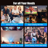 Magcubic 1080P Full HD Projektor Netflix Támogatással, 5G WiFi Bluetooth 5.2, 550 ANSI Autofókusz Hordozható Otthoni Mozi Vetítő 7