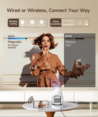 Magcubic 4K Mini Projektor Android 14, WiFi 6 5G, 260 ANSI, Autofókusz - Electric Focus & 5W Speaker 5