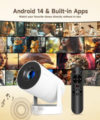 Magcubic 4K Mini Projektor Android 14, WiFi 6 5G, 260 ANSI, Autofókusz - Electric Focus & 5W Speaker 2