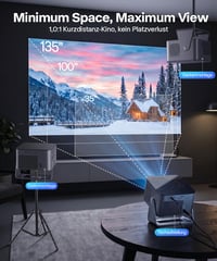 Inteligentný projektor Magcubic 4K s natívnym rozlíšením 1080P a podporou Netflixu na domáce kino 6
