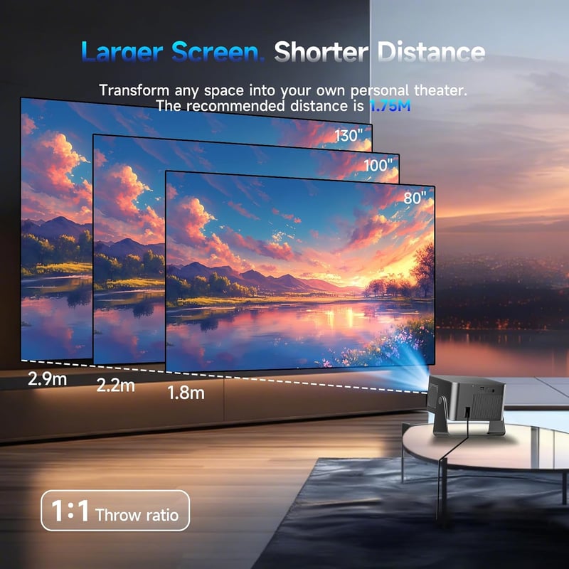Magcubic 8K/4K Mini Projektor 1080P 800 ANSI Android 14 WiFi 6 Bluetooth 5.4