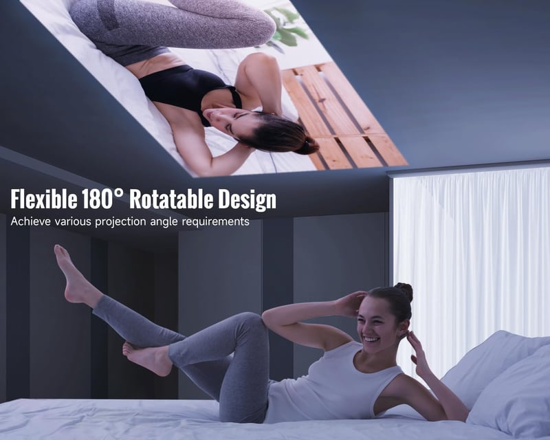 Magcubic Android 13 Okos Projektor 1080P Natív Felbontással, 4K Támogatással, 5G WiFi, BT5.2, Automatikus Fókusz és Keystone, Hordozható Ház