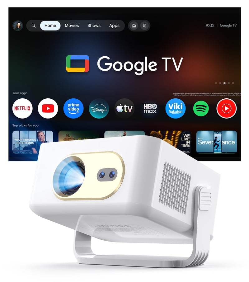 Mini projektor Magcubic HY300GT – Google TV, automatické zaostrovanie, automatická korekcia lichobežníkového skreslenia, WiFi 2.4/5G, Bluetooth, 1080P Full HD, otočný o 180°, prenosný