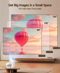 Magcubic HY300max mini projektor 4K 8K, 260 ANSI, WiFi 6, BT 5.4, 360°+35° preklopni, automatski fokus, trapezoidna korekcija, kućno kino 5