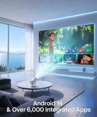 Magcubic HY300pro+ Mini Projektor 4K, WiFi 6, Bluetooth 5.4, Ugrađene aplikacije 2026, Prijenosni pametni projektor 7