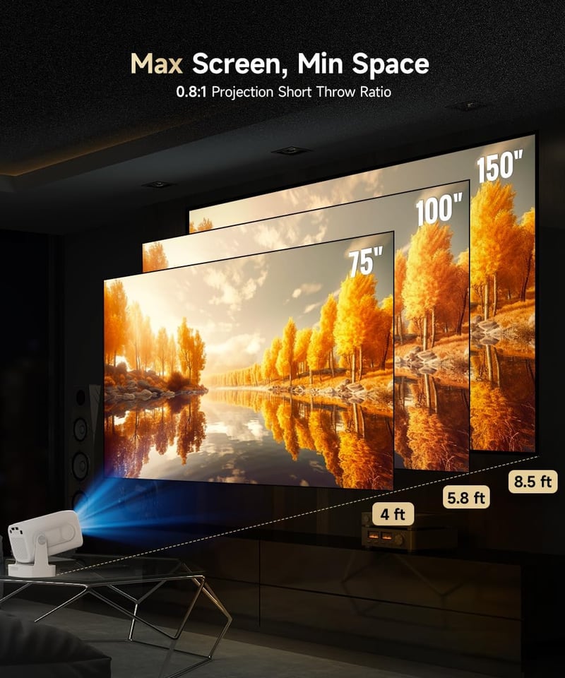 Magcubic HY310 4K Mini Projektor 1080P Auto Focus WiFi 6 Bluetooth Hordozható Otthoni Mozi