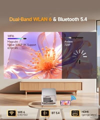 Magcubic Mini Projektor 4K 1080P WiFi 6 Bluetooth Auto Focus Otthoni Mozi 6